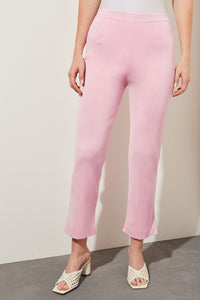 Straight Leg Ankle Pant - Knit, Perfect Pink, Perfect Pink | Ming Wang