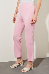 Straight Leg Ankle Pant - Knit, Perfect Pink, Perfect Pink | Ming Wang