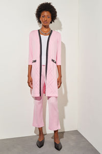 Straight Leg Ankle Pant - Knit, Perfect Pink, Perfect Pink | Meison Studio Presents Ming Wang