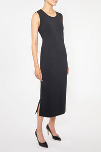 Plus Size Deco Crepe Sheath Dress, Black | Meison Studio Presents Ming Wang