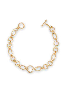 Gold Hammered Link Necklace, Gold | Meison Studio Presents Misook