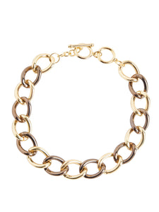 Two-Tone Link Necklace, Gold | Meison Studio Presents Misook