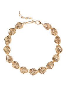 Hammered 18K Gold Short Necklace, Gold | Misook