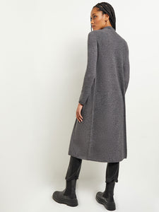 Cashmere Maxi Duster Cardigan, Charcoal, Charcoal | Misook