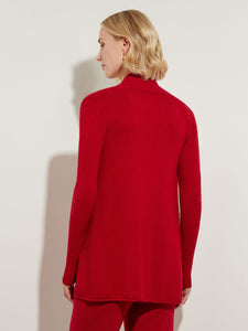Open Front Cashmere Cardigan, Red, Red | Misook