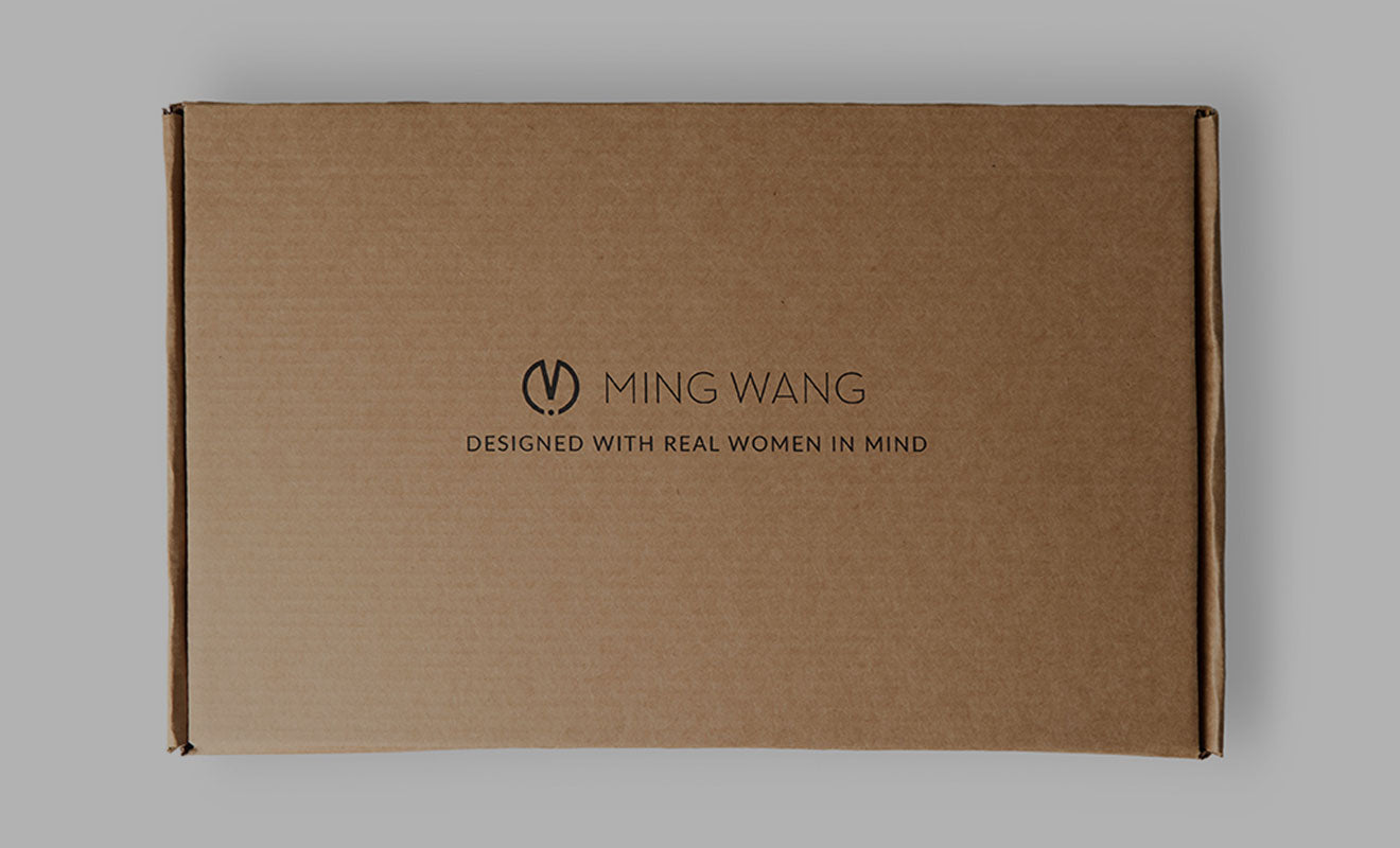 A Ming Wang shipping box, packed and ready to ship