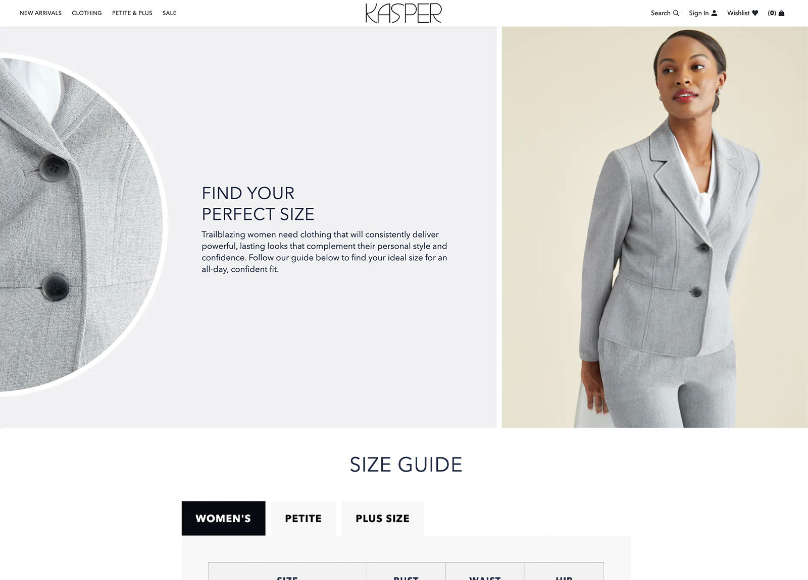 The kasper.com size guide — Find Your Perfect Size